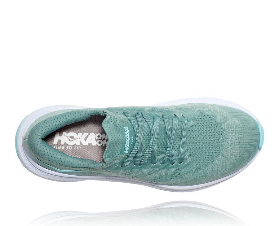 Hoka One One Cavu 3 Promenadskor Dam - Blå/Vita - FLQJU-1243